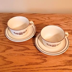 Pfaltzgraff Village cups and saucer sets